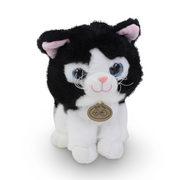 Cat Plush Toy – White & Black