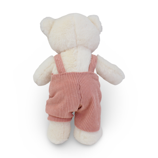 Teddy Bear Plush Toy – Salmon Onesie