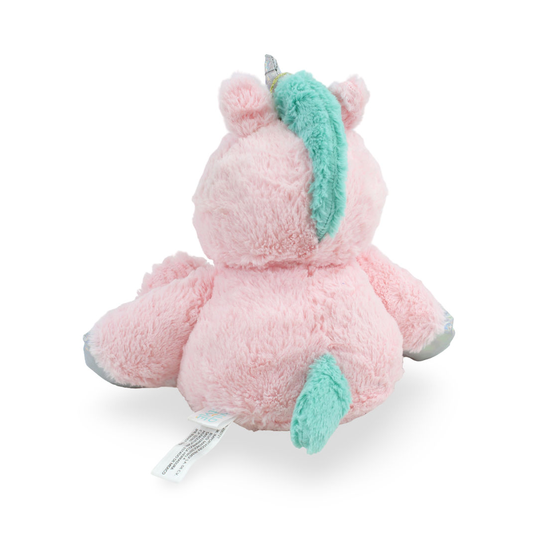 Unicorn Plush Toy – Pink & Silver