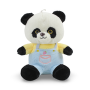 Panda Plush Toy – with Baby Blue Jumpsuit
