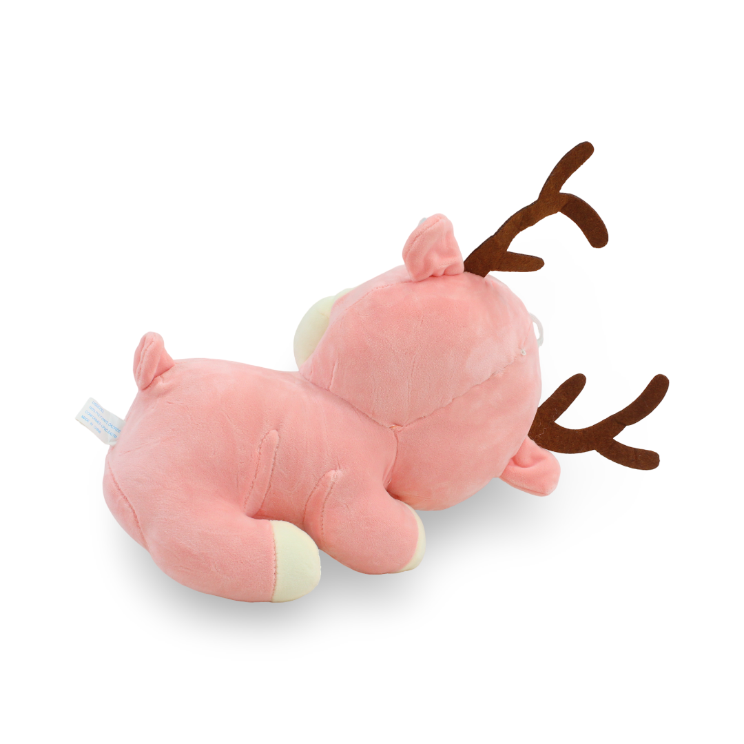 Sleeping Deer Plush Toy – Pink