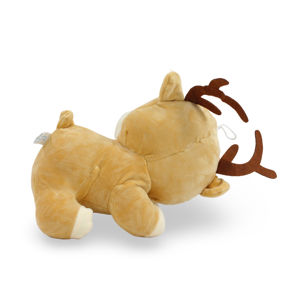 Sleeping Deer Plush Toy – Beige