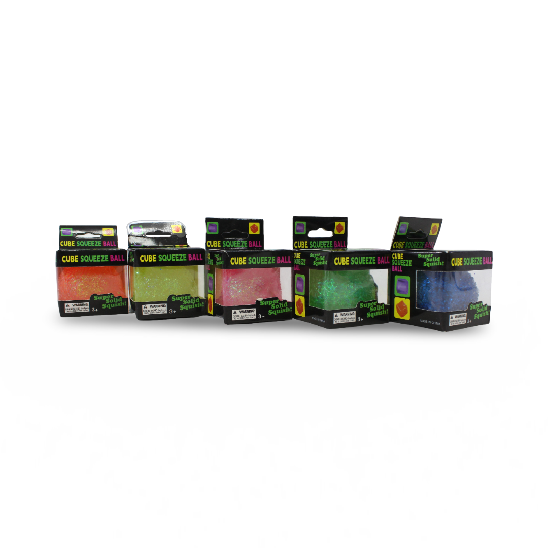 Nee Doh Cube Glitter Squeeze Ball – (1 Pcs)