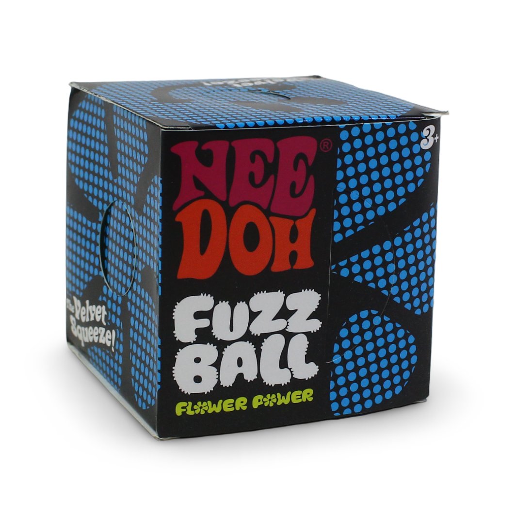 Nee Doh Fuzz Ball Flower Power Sensory Squeeze Toy – Blue