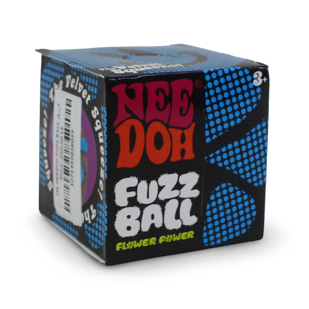 Nee Doh Fuzz Ball Flower Power Sensory Squeeze Toy – Blue