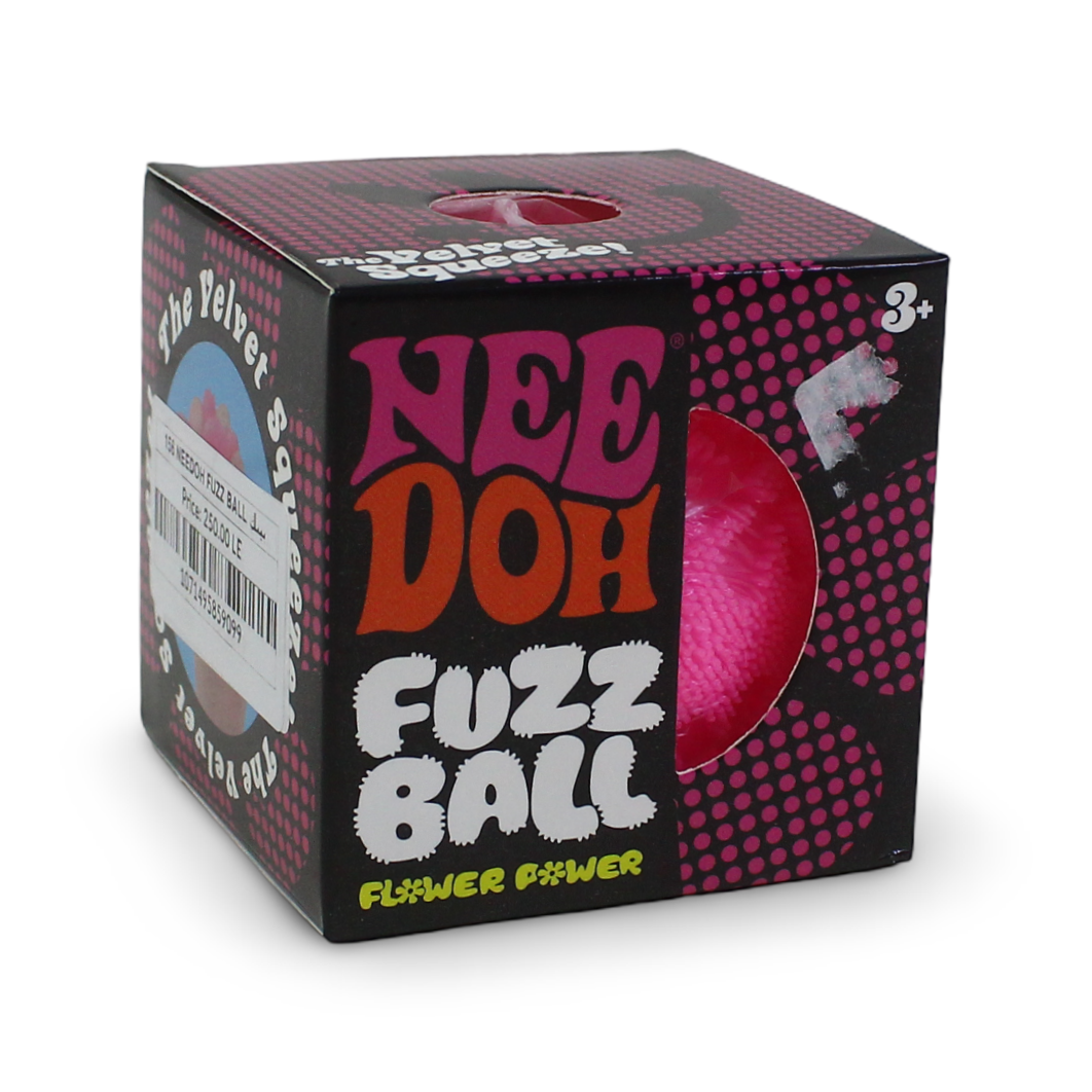 Nee Doh Fuzz Ball Flower Power Sensory Squeeze Toy – Pink - Toys