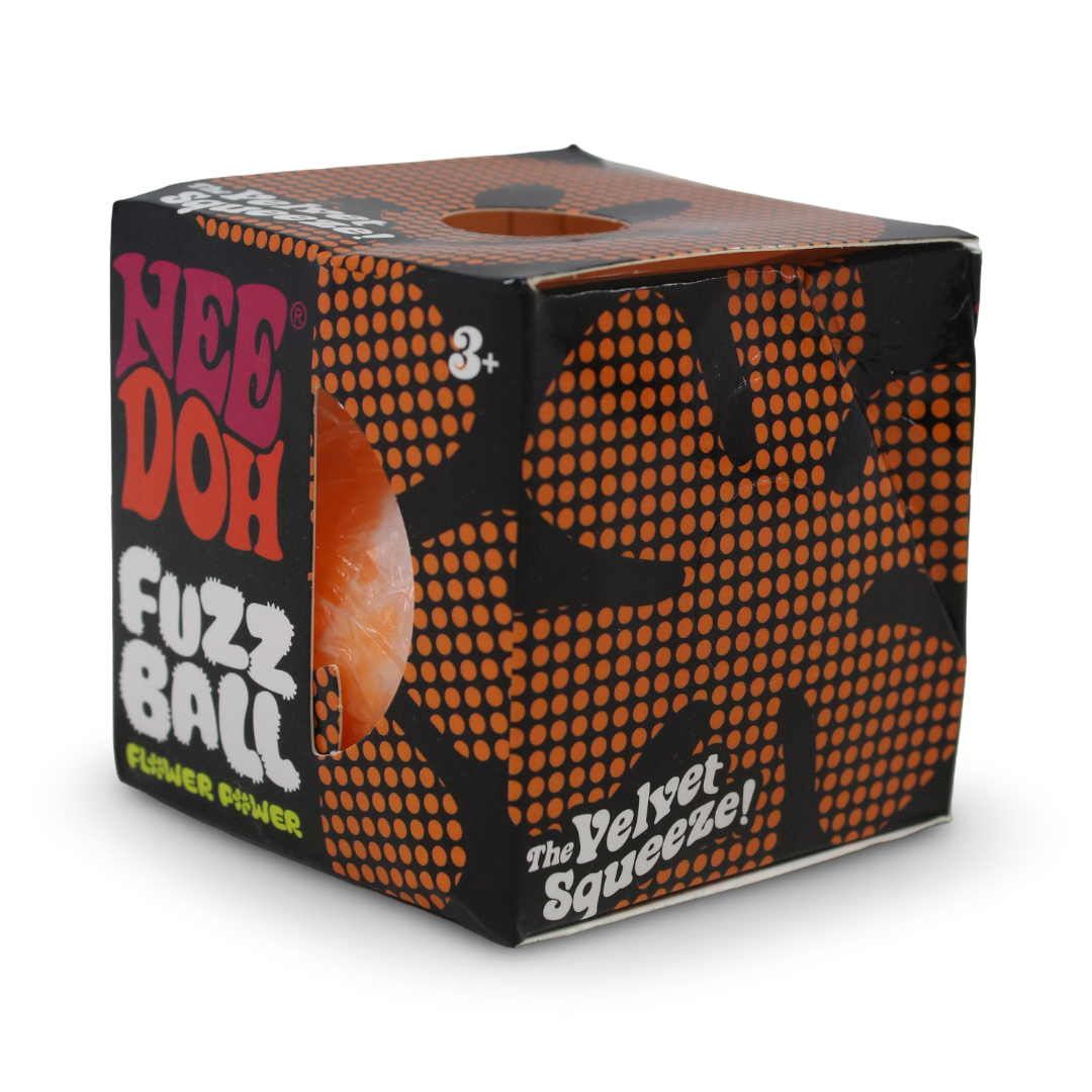 Nee Doh Fuzz Ball Flower Power Design – Orange