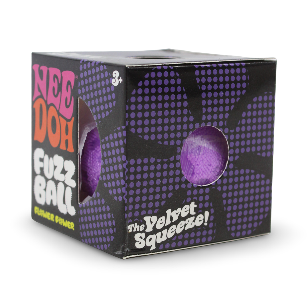 Nee Doh Fuzz Ball Flower Power Design – Purple