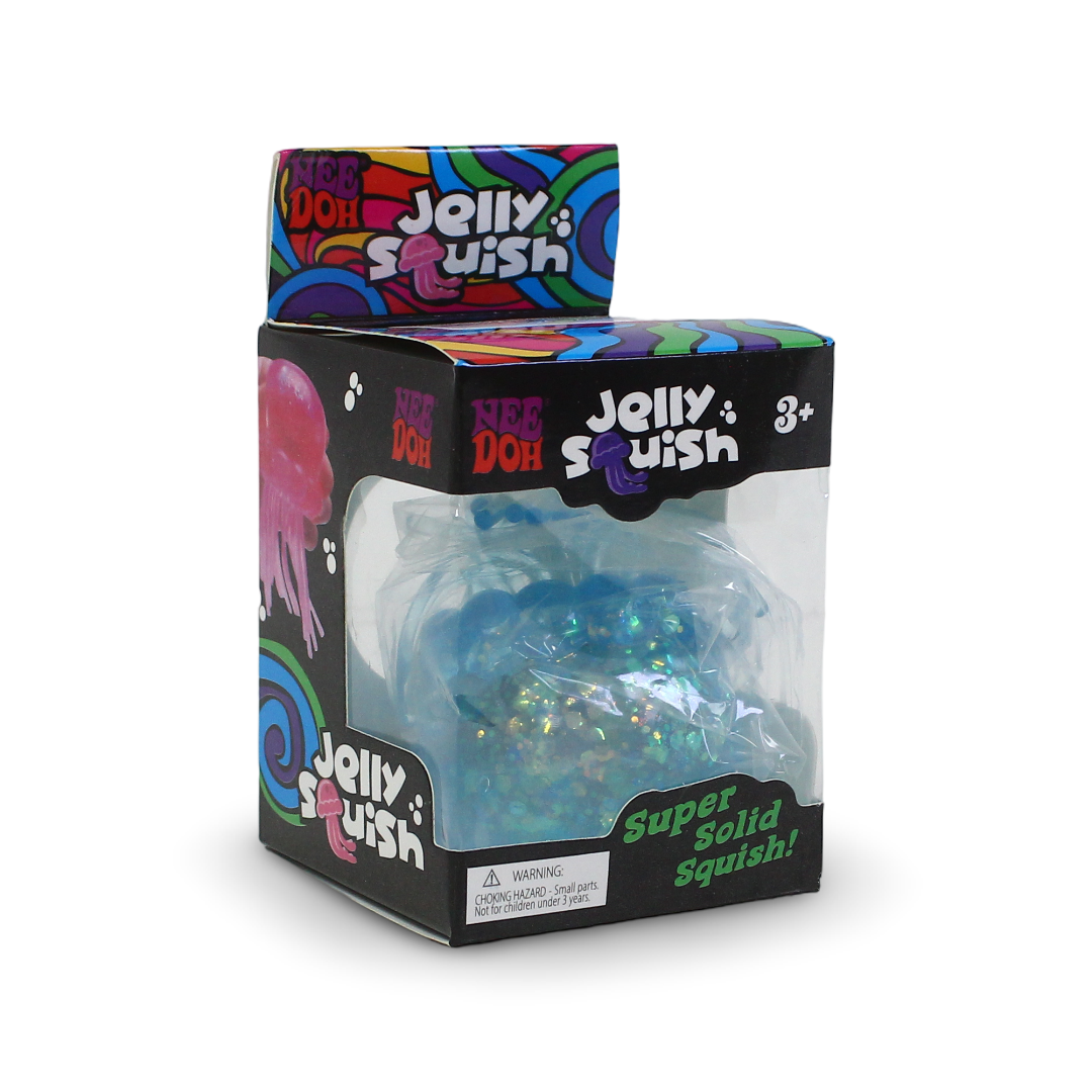 Nee Doh Jelly Squish Sensory Squeeze Toy – Baby Blue - Toys