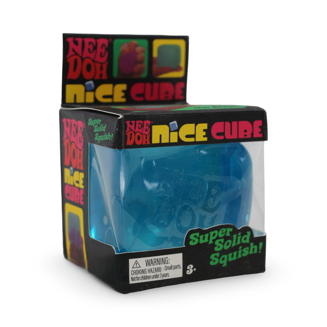 Nee Doh Nice Cube Swirl Squeeze Toy – Blue