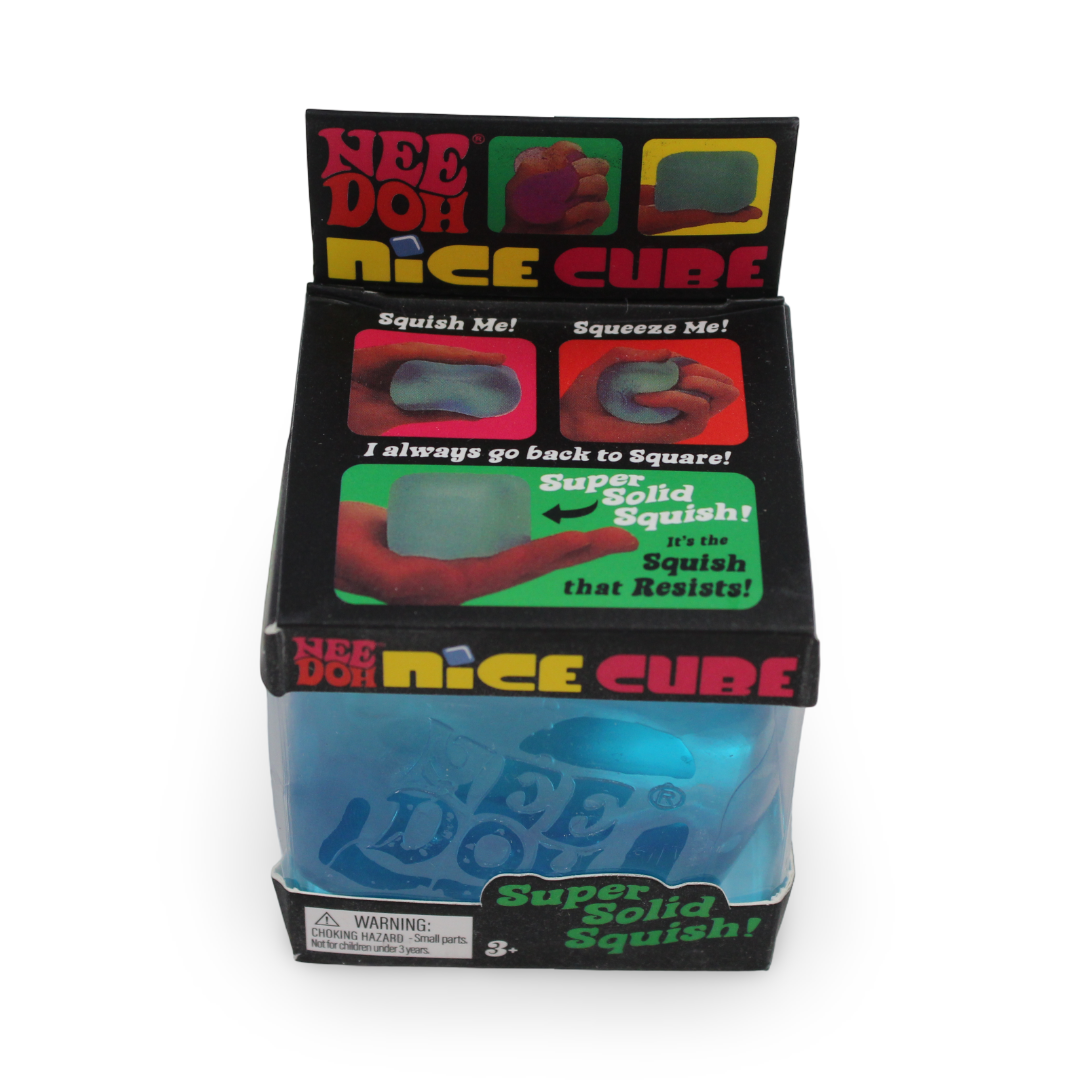 Nee Doh Nice Cube Swirl Squeeze Toy – Blue