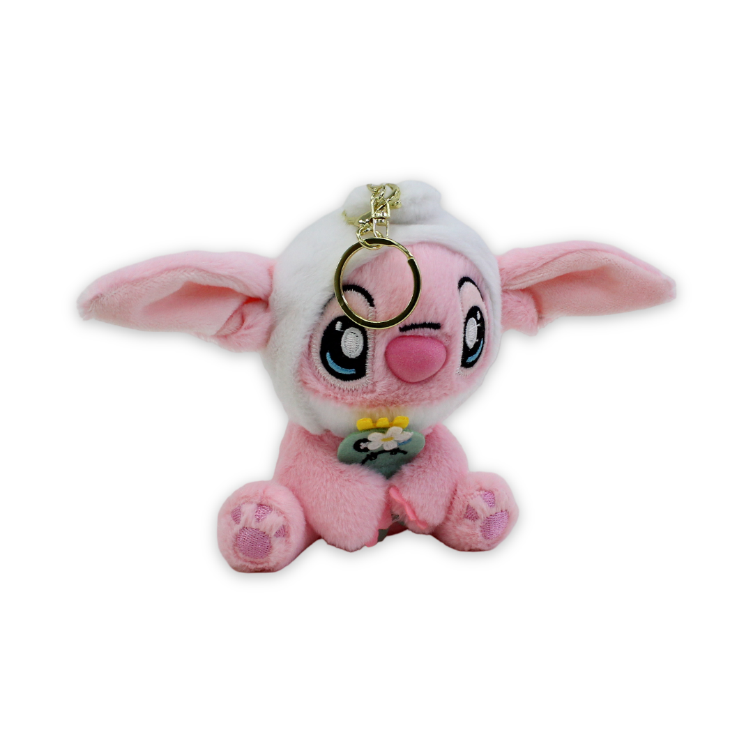 Stitch Plush Keychain – Pink