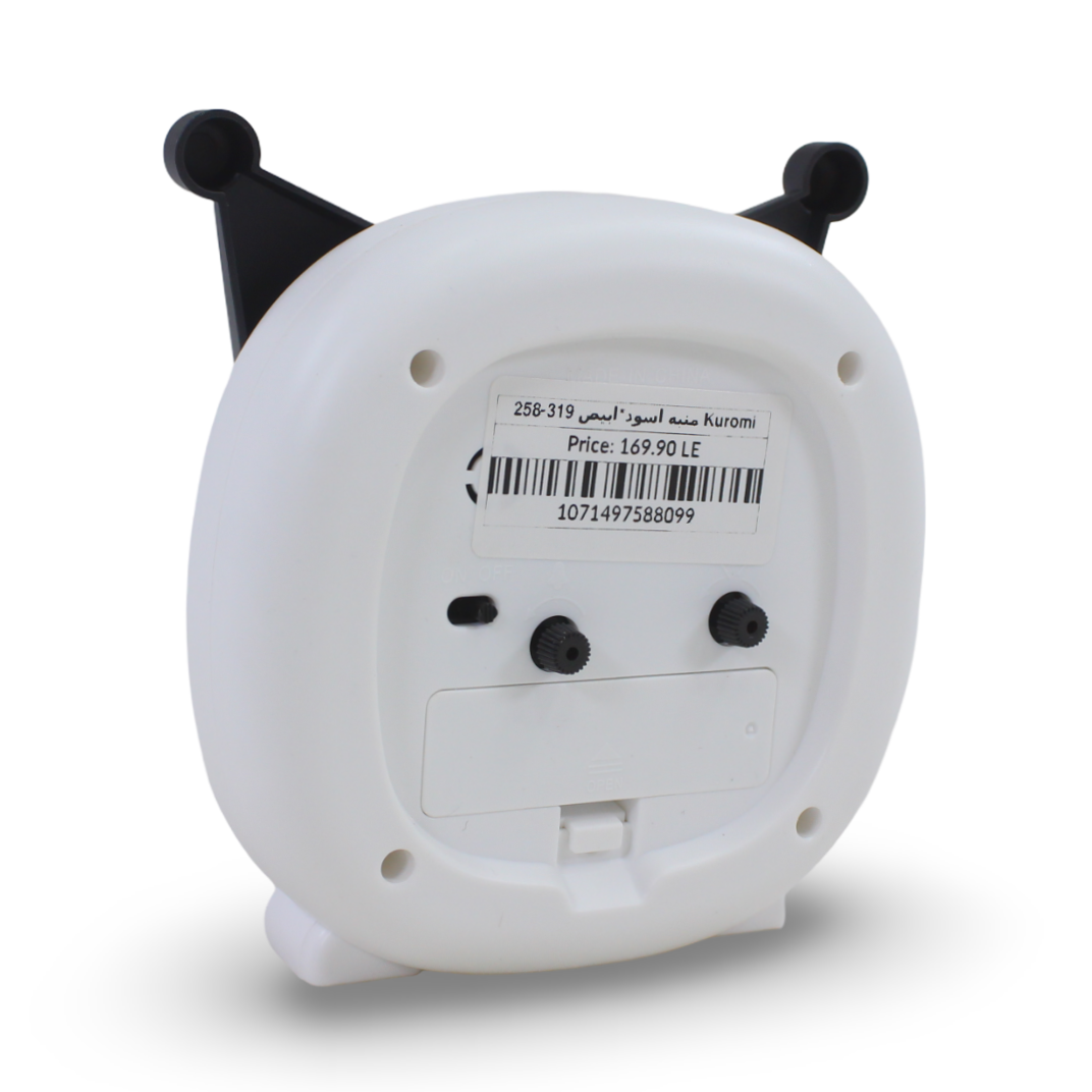 Kuromi Analog Alarm Clock – Black & White