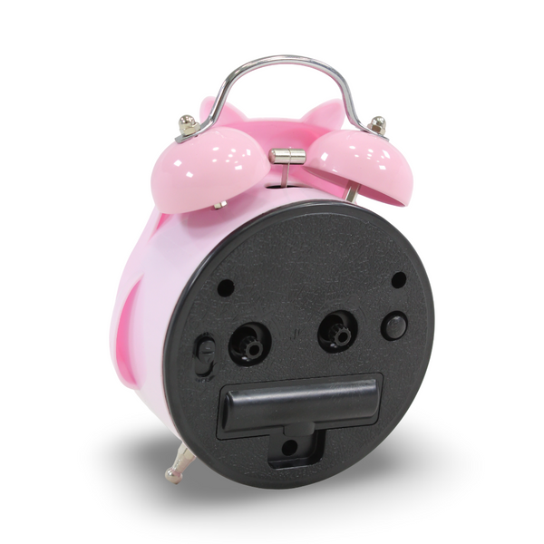 Owl Analog Alarm Clock – Pink