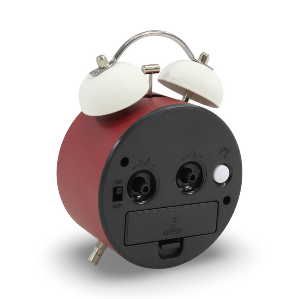 Cute Animal Rabbit Twin Bell Alarm Clock – Maroon