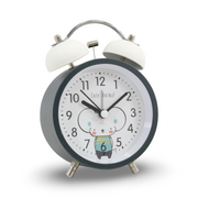 "Cute Animal" Twin-Bell Analog Alarm Clock – Olive with Koala Print