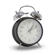 Twin-Bell Analog Alarm Clock – Black & Silver