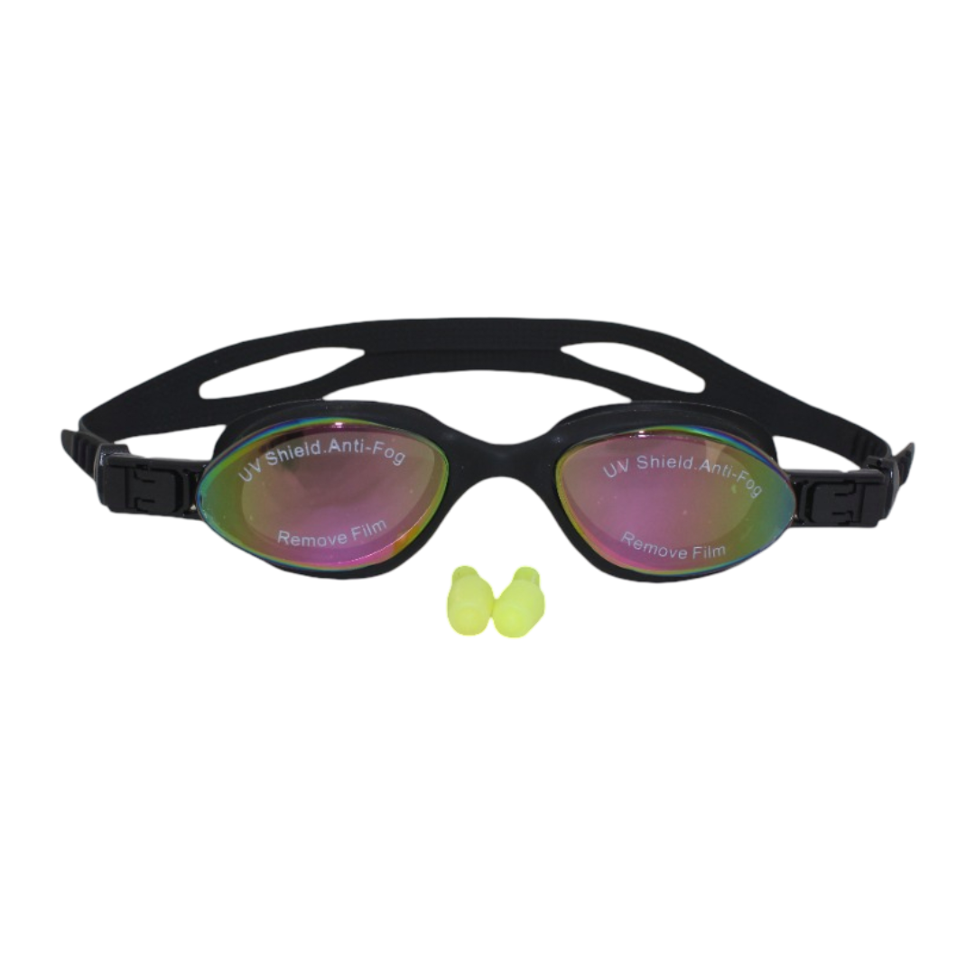 Silicone Swimming Goggles – Black