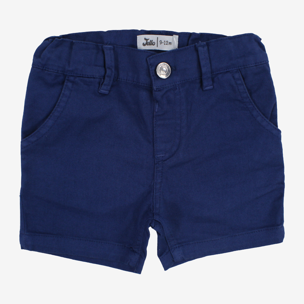 Baby Boys Gabardine Shorts – Indigo