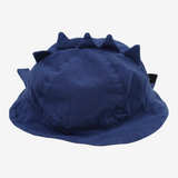 Baby Boys Cotton Hat – Indigo with Smiling Monster Design