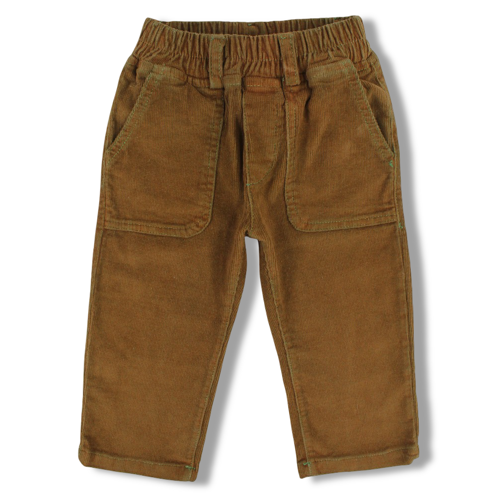 Boys Velvet Pants – Brown