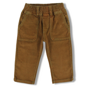 Boys Velvet Pants – Brown