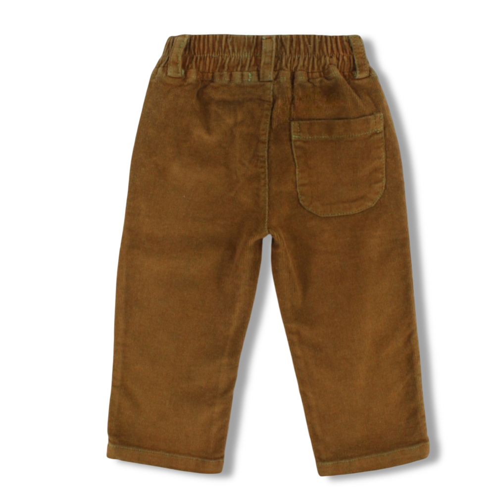 Boys Velvet Pants – Brown