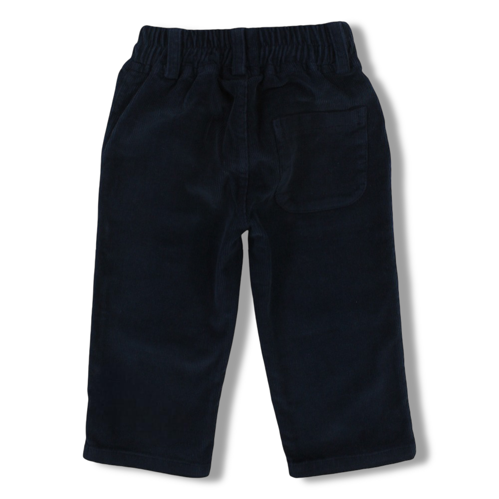 Boys Velvet Pants – Navy