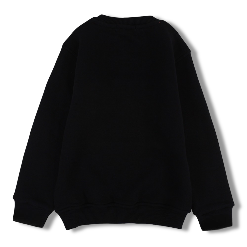 Boys Cotton Sweatshirt – Black with “Beyond the Solar System” Print