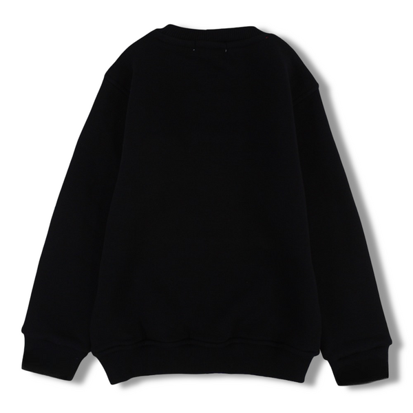 Boys Cotton Sweatshirt – Black with “Beyond the Solar System” Print