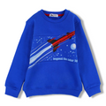 Boys Cotton Sweatshirt – Blue with “Beyond the Solar System” Print