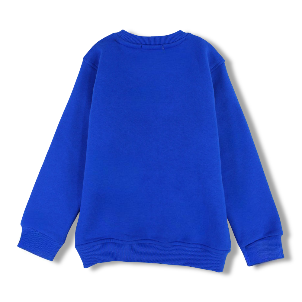 Boys Cotton Sweatshirt – Blue with “Beyond the Solar System” Print