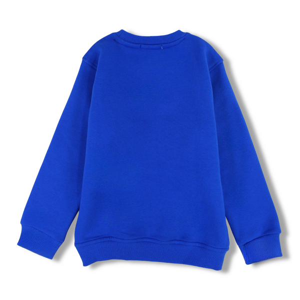 Boys Cotton Sweatshirt – Blue with “Beyond the Solar System” Print