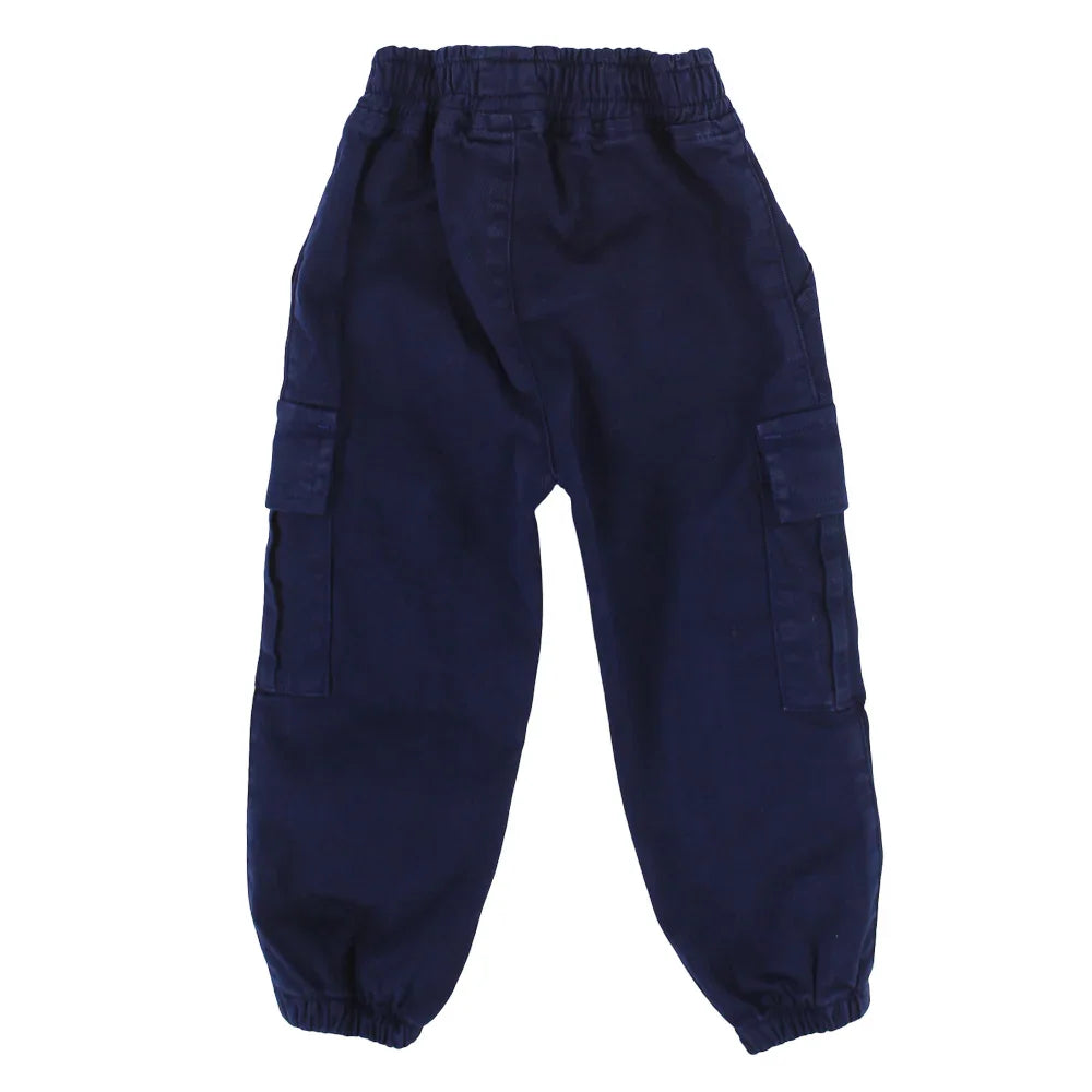 Boys Gabardine Cargo Pants – Navy