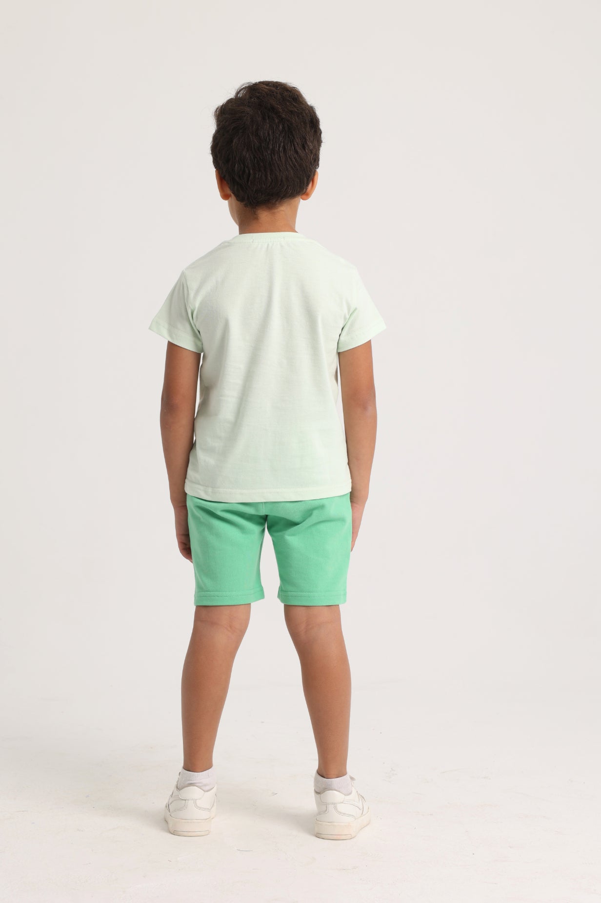 Baby Boys Cotton 2-Piece Outfit Set - Mint with Dino in Space