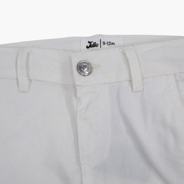 Baby Boys Gabardine Shorts – Off-White