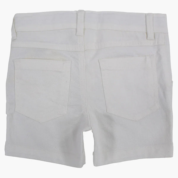 Baby Boys Gabardine Shorts – Off-White