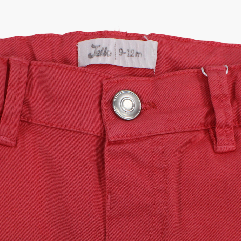 Baby Boys Gabardine Shorts - Watermelon