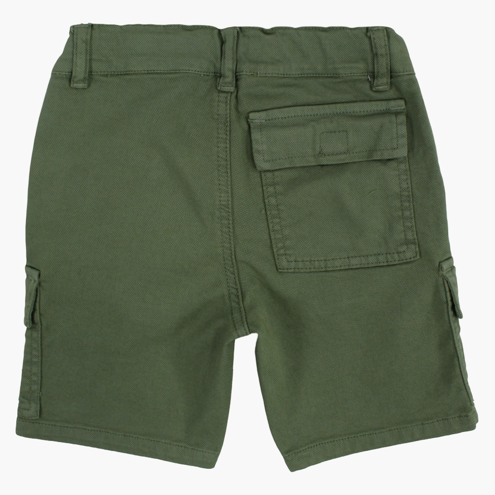 Boys Gabardine Cargo Shorts – Olive