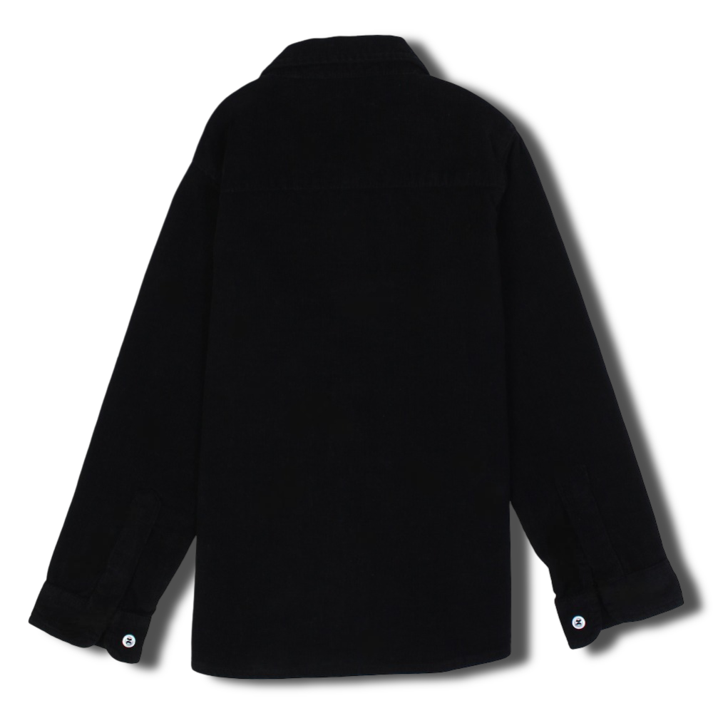 Boys Velvet Shirt – Black