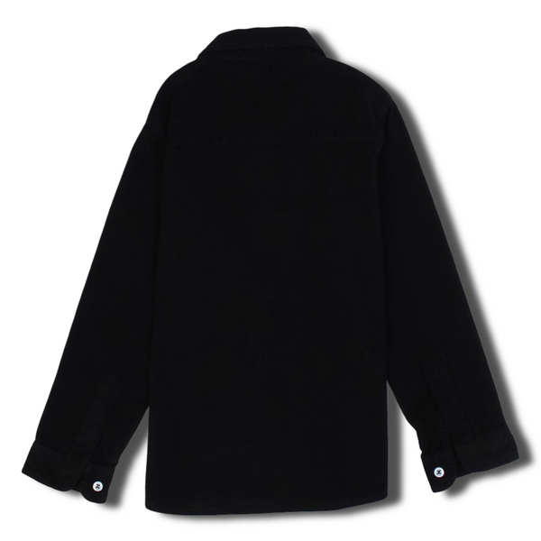 Boys Velvet Shirt – Black