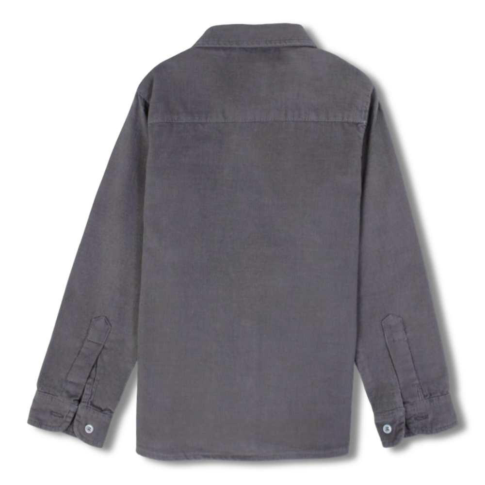 Boys Velvet Shirt – Grey