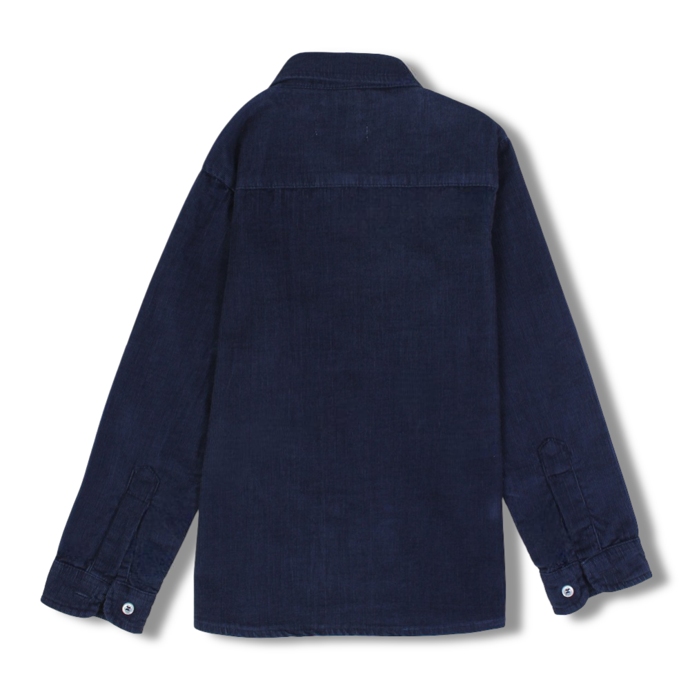 Boys Velvet Shirt – Navy