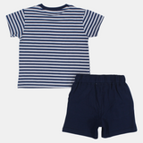 Baby Boys 2-Piece Outfit Set – Little Pirate (White/Navy)