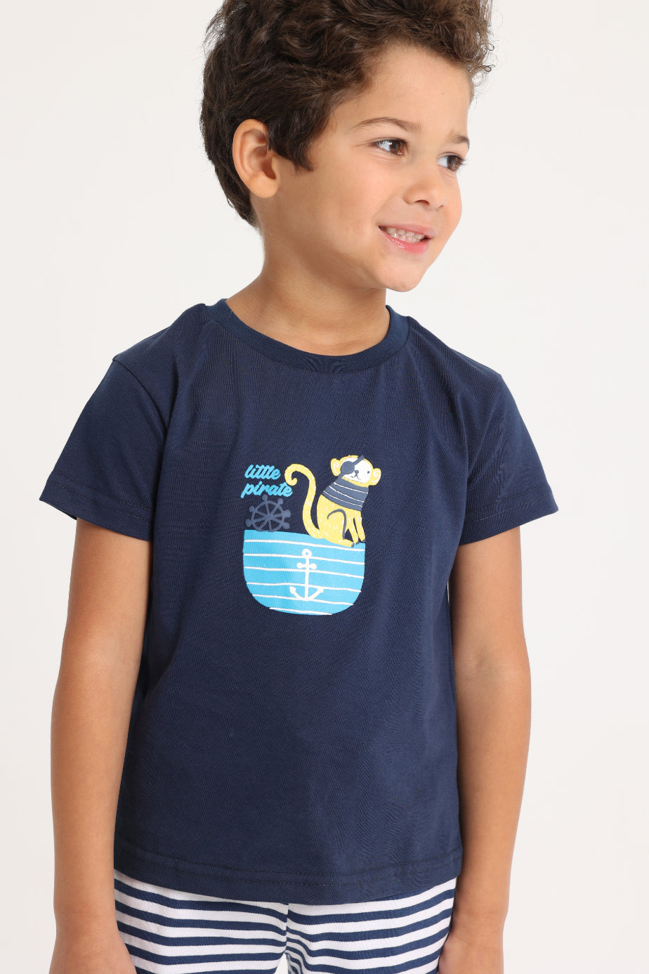 Baby Boys 2-Piece Outfit Set – Little Pirate (Navy)