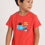 Baby Boys Short-Sleeved T-Shirt – Red Little Pirate