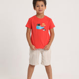 Baby Boys Short-Sleeved T-Shirt – Red Little Pirate