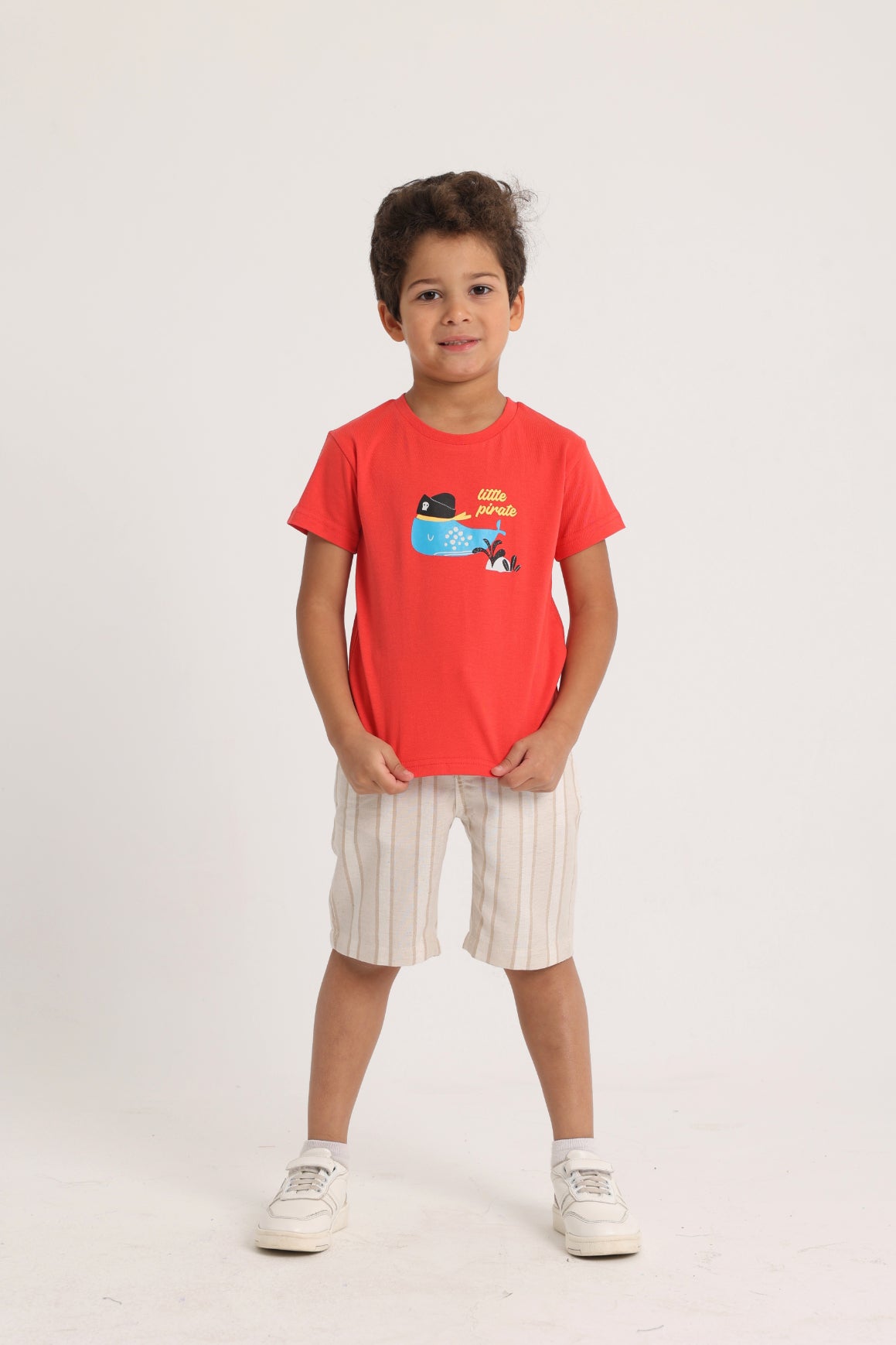 Baby Boys Short-Sleeved T-Shirt – Red Little Pirate