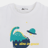 Baby Boys Short-Sleeved T-Shirt  – Off-White Dino in Space