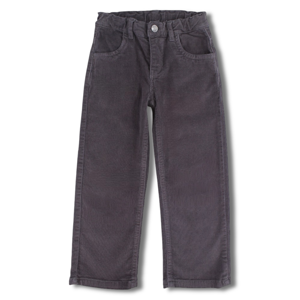 Boys Velvet Pants – Grey